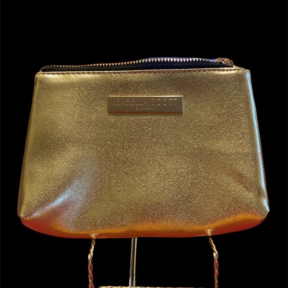 Isabella Scott Handbags - Isabella Gold Tone Scott Cosmetic Bag